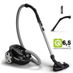Aspirateur Performer avec sac Noir Classe AAA, Brosses Triactive&sol dur PHILIPS