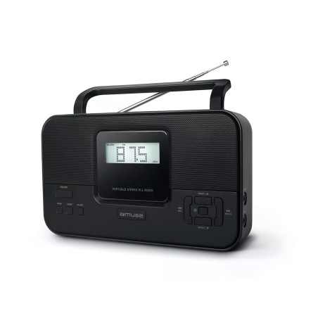 Radio stéréo LCD éclairage bLc 2 gammes, 20 stations mém. fonct° réveil MUSE