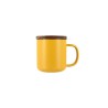 Tisanière Juliet en grès jaune  & couvercle en bois d'acacia 300ML OGO