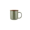 Tisanière Juliet en grès vert amande  & couvercle en bois d'acacia 300ML OGO