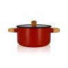 Faitout Ector 24cm aluminium paprika manche bois OGO