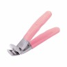 Coupe-ongles avec manche souple en acier inoxydable rose 8,5 cm ERBE