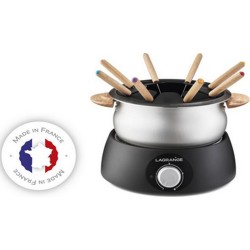 fondue-classic-bois-clair-8-fourchettes-caquelon-alu-anti-adhesif-900w-lagrange