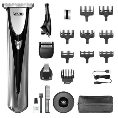 Tondeuse multifonction cheveux, barbe, corps, lithium-Ion acier brossé fin WAHL