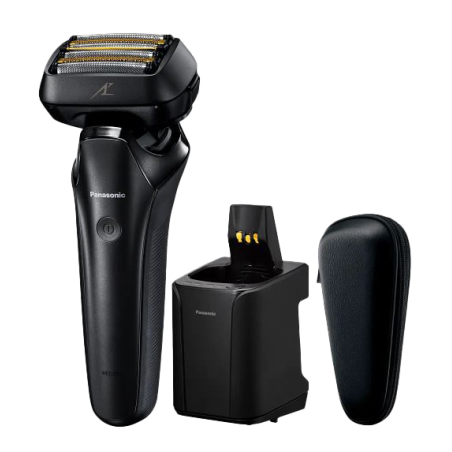Rasoir rechargeable 6 lames noir étanche+station recharge et nettoyage PANASONIC
