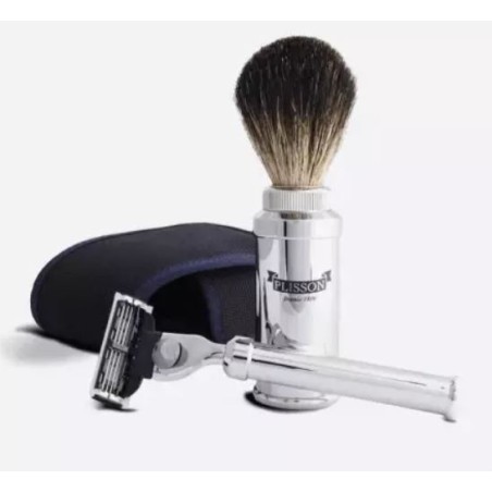 set-voyage-rasoir-mach3-et-blaireau-poil-noir-plisson
