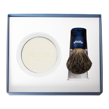 coffret-de-rasage-3p-blaireau-support-bol-savon-access-bleu-nuit-plisson