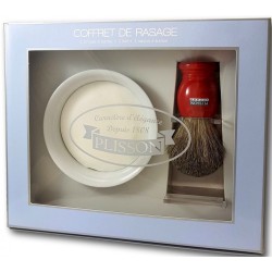 coffret-rasage-3p-blaireau-support-bol-savon-access-rouge-ferrari-plisson