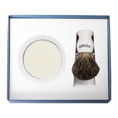 coffret-de-rasage-3p-blaireau-support-bol-savon-access-blanc-plisson