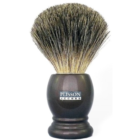 blaireau-pur-poil-gris-de-russie-t12-access-essentiel-marron-nacre-plisson