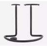support-porte-blaireau-rasoir-acier-noir-plisson