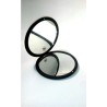 Miroir de voyage grossissant noir rond X10