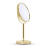 Miroir grossissant sur pied doré X10