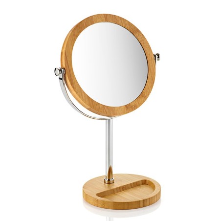 Miroir sur pied Bambou Havane grossissant X5
