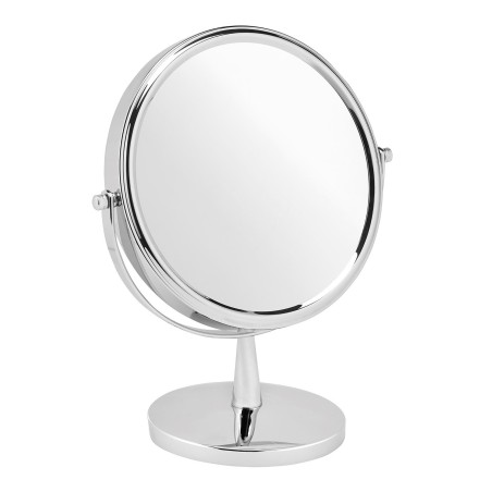 Miroir sur pied argent chromé grossissant  X12