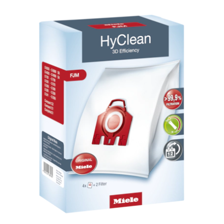 HyClean 3D FJM Sac d'Aspirateur pour (12 sacs, 2 filtre pour