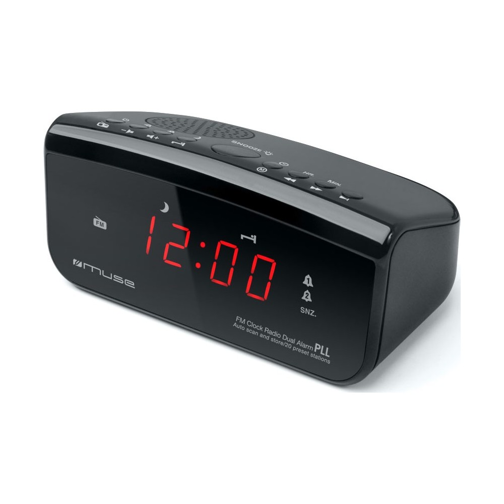 M-150CR Radio-réveil PLL FM Double Alarme Secteur ou Pile, Noir & M-10  Radio-réveil avec FM, Deux alarmes et variateur[S148]