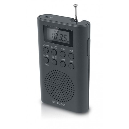 Radio Analogique Noire tunner PLL/FM stations programmables à piles  MUSE